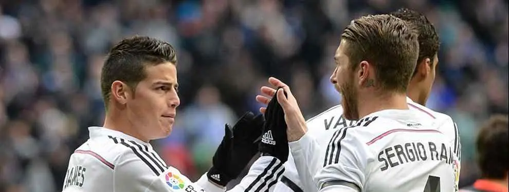 Sergio Ramos toma las riendas en la escapada nocturna de James Rodríguez