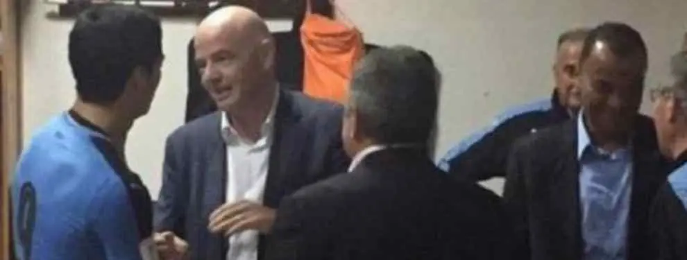 Qué se dijeron Luis Suárez y el capo de la FIFA en su encuentro secreto