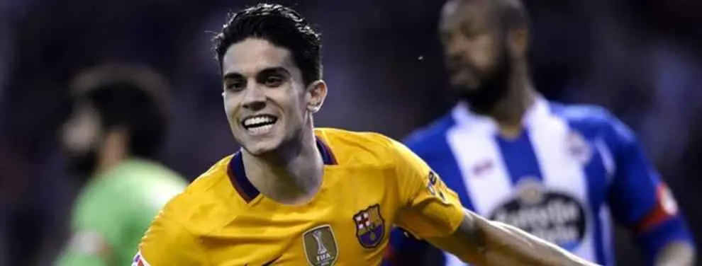 La mirada que le dirigió Bartra a Luis Enrique después del gol en Riazor