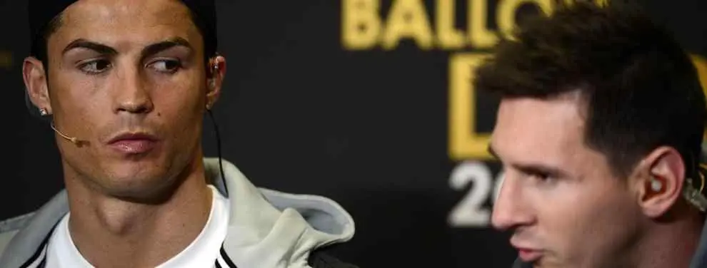 Messi pone muy nervioso a Cristiano Ronaldo