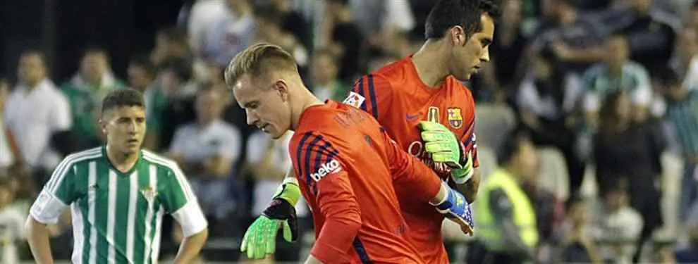 Ter Stegen saca petróleo de la lesión de Claudio Bravo