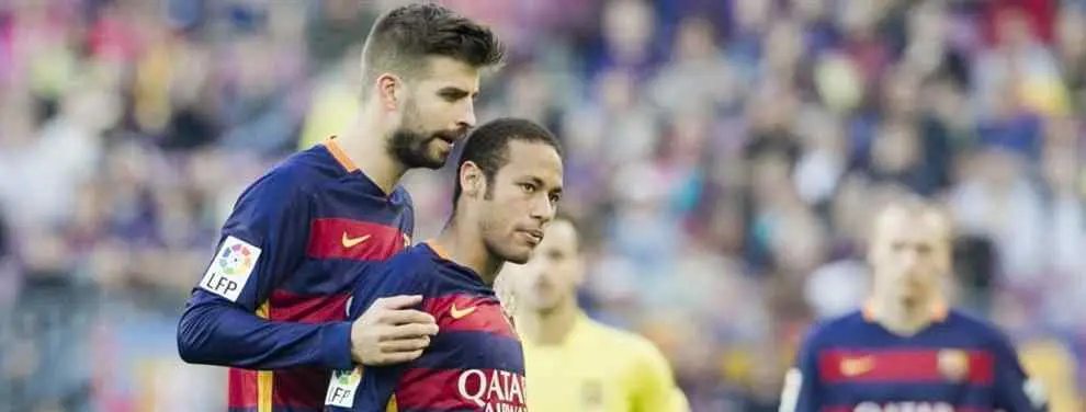 Gerard Piqué le recuerda a Neymar la jerarquía vigente en el vestuario del Barça