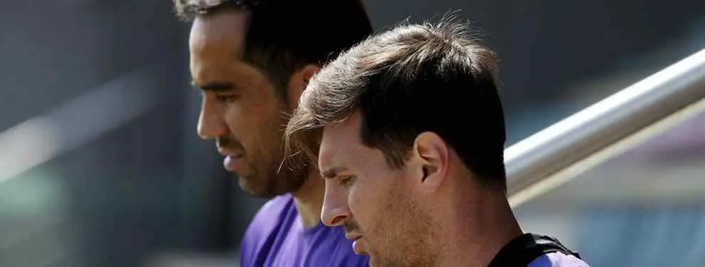 El desafío que Claudio Bravo lanzó a Leo Messi en Barcelona
