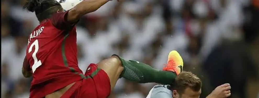 La patada de Bruno Alves a Harry Kane que está arrasando en la red