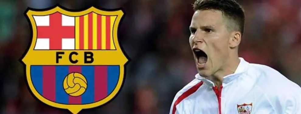 Los movimientos de Gameiro con el Sevilla a espaldas del Barça