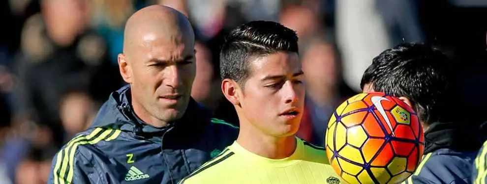 Lío entre James Rodríguez y Zidane en la previa del Real Madrid-Chelsea