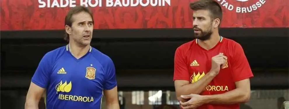 Lopetegui le lee la cartilla a Piqué en una reunión privada