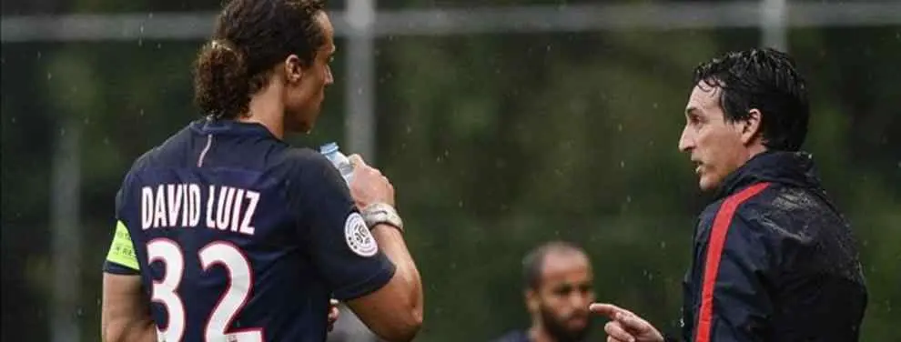 Lo que le dijo Unai Emery a David Luiz antes de abandonar el PSG