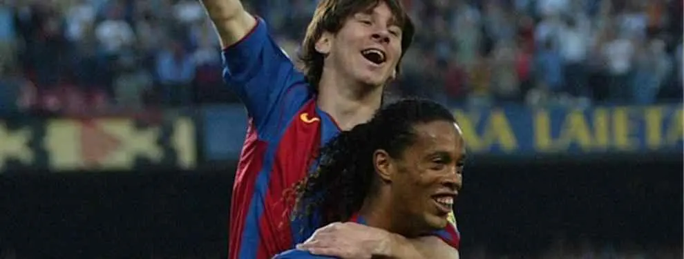 El recadito que ha enviado Ronaldinho a Messi desde Nueva York