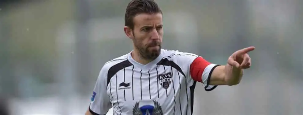 Luis García, capitán del KAS Eupen de la Primera División belga