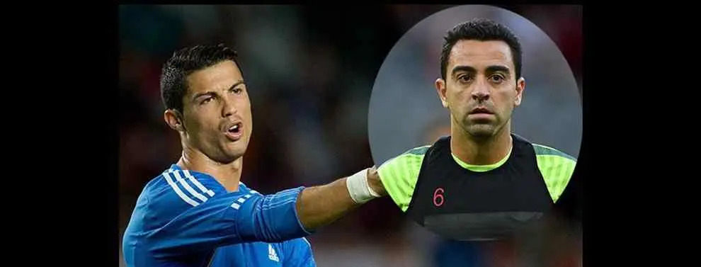 La reacción de Xavi al intento de menosprecio de Cristiano Ronaldo hacia él