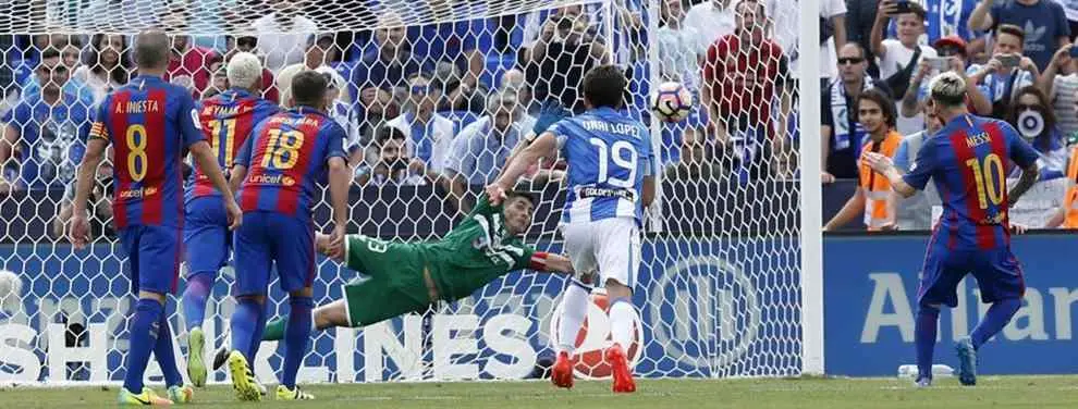 Acusan a un jugador del Barça de burlarse del portero del Leganés