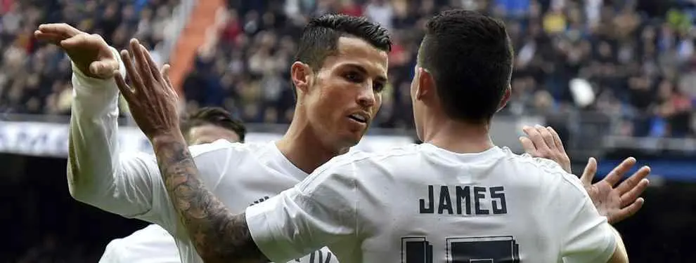 Cristiano Ronaldo pidió la continuidad de James Rodríguez al Real Madrid