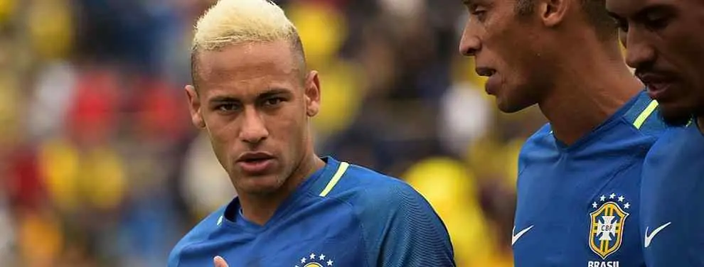 Neymar le pone la cruz a un jugador del Real Madrid
