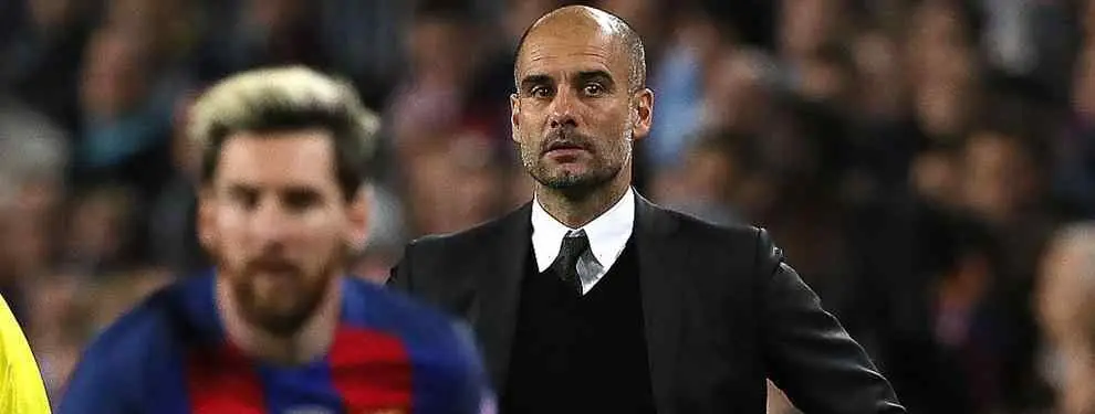 Guardiola esperó a Messi para felicitarle al término del partido