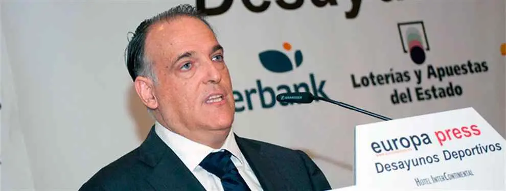 La metedura de pata (otra más) de Javier Tebas con el Atlético de Madrid