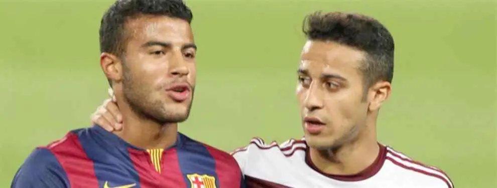 Rafinha recibe un aviso de su hermano Thiago Alcántara