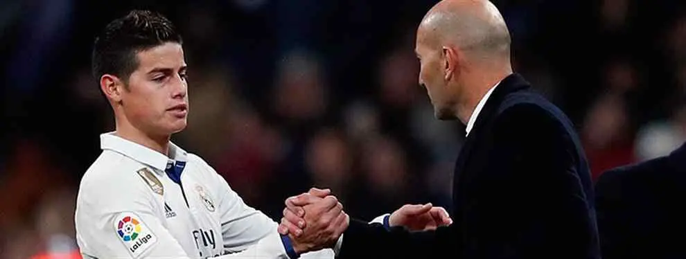 Zidane 'cogió por banda' a James Rodríguez tras su doblete al Sevilla