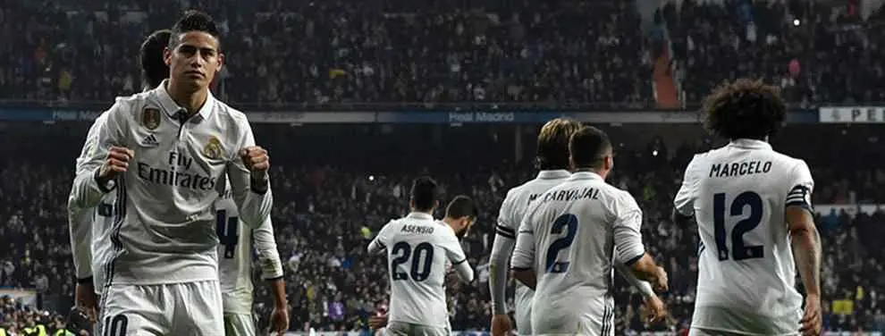 James pasa por la izquierda de Isco con su último gesto a Zidane (chico listo)