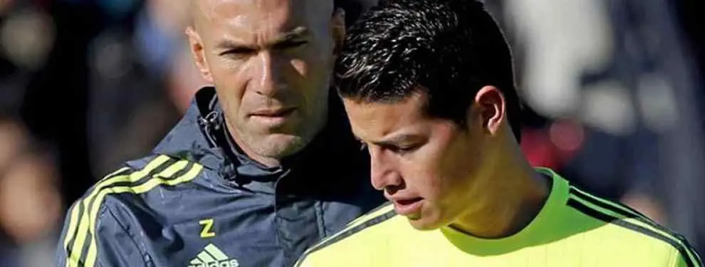 Zidane 'coge por banda' a James Rodríguez: la charla más 'caliente' en el vestuario del Real Madrid