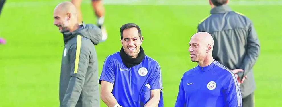 ¿Claudio Bravo o Willy Caballero? Guardiola elige quién va a marcharse del Manchester City