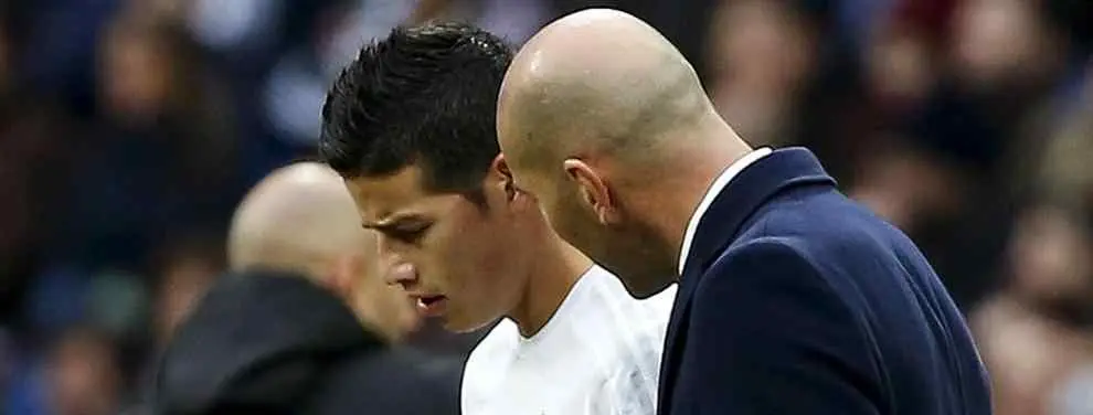 Zidane 'pone fino' a James Rodríguez por su despedida: lo que no se vio sobre el césped
