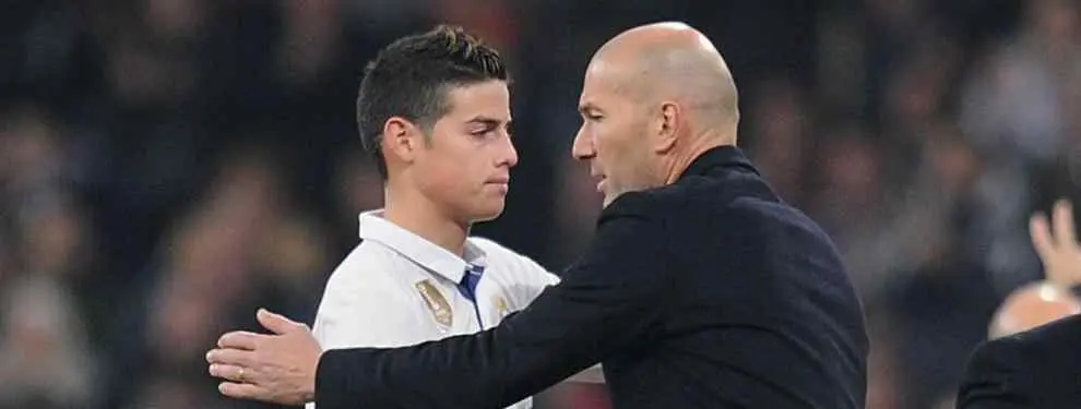 Lo que soltó James Rodríguez a Zidane cuando lo cambió en su último partido en el Bernabéu