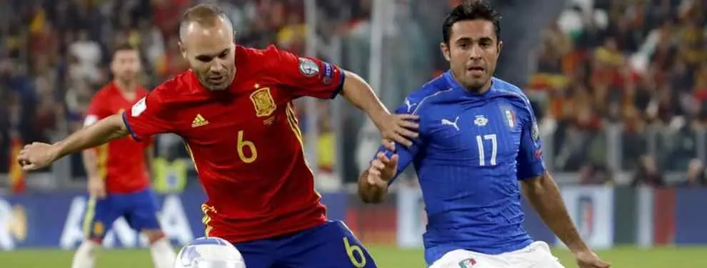 Lo que Verratti le dijo a Iniesta antes del España-Italia y le costó muy caro