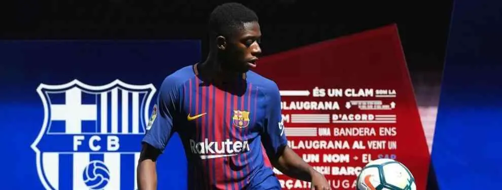 El primer encontronazo de Dembélé con uno de los cracks del Barça
