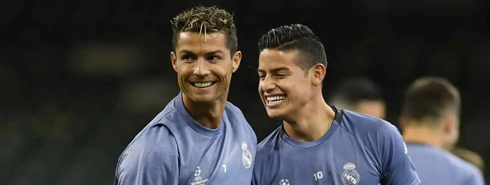 James Rodríguez le cuenta a Cristiano Ronaldo su plan para volver al Real Madrid