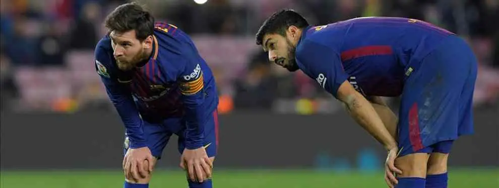 Leo Messi le cuenta a Luis Suárez por qué André Gomes juega tanto con Valverde