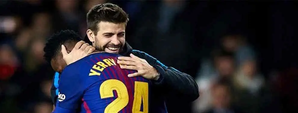 Piqué suelta la bomba: el fichaje del Barça que puede dejar muy tocado a Yerry Mina