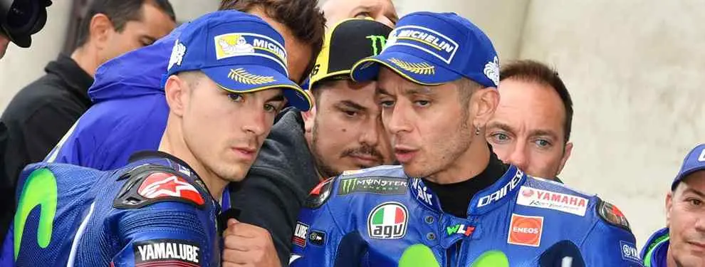 Valentino Rossi pega un palito a Maverick Viñales que desata la guerra en Yamaha