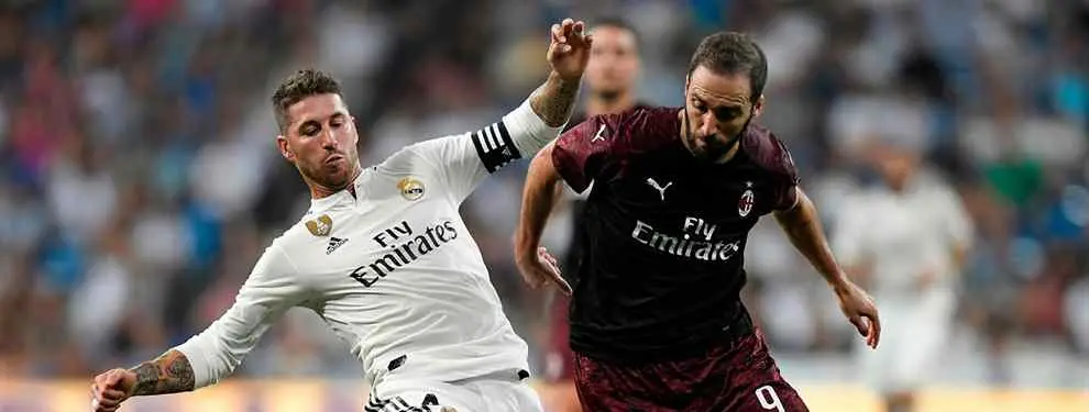 La confesión de Higuaín a Sergio Ramos: El Milan va a por un crack madridista