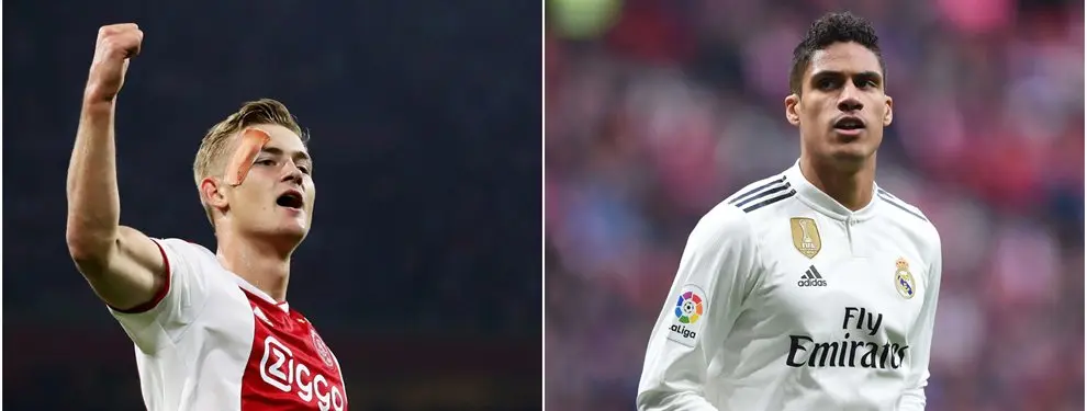 Florentino Pérez lanza la bomba: el sustituto de Varane en el Real Madrid (y no es de Ligt)