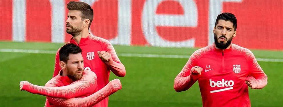 El Barça acelera la primera salida por orden de Messi, Piqué y Suárez