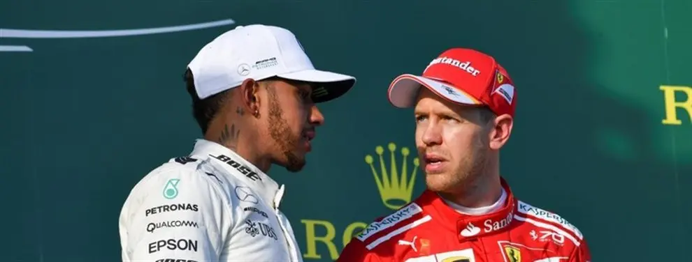 La voluntaria infracción de Vettel contra Hamilton