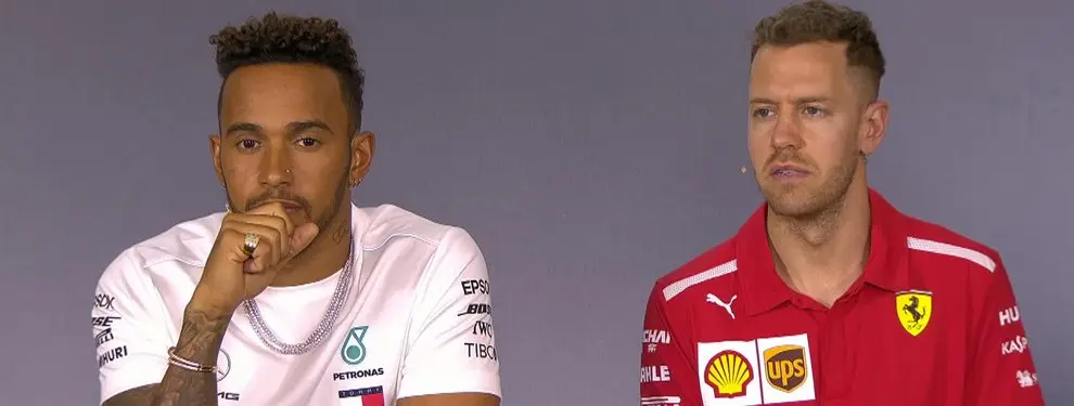 El polémico gesto de Vettel contra Hamilton