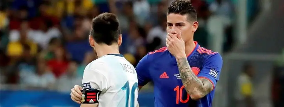 La charla de James Rodríguez con un crack de Argentina que Messi paró