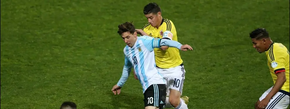 El palo tremendo de James Rodríguez a Messi que revienta la Copa América