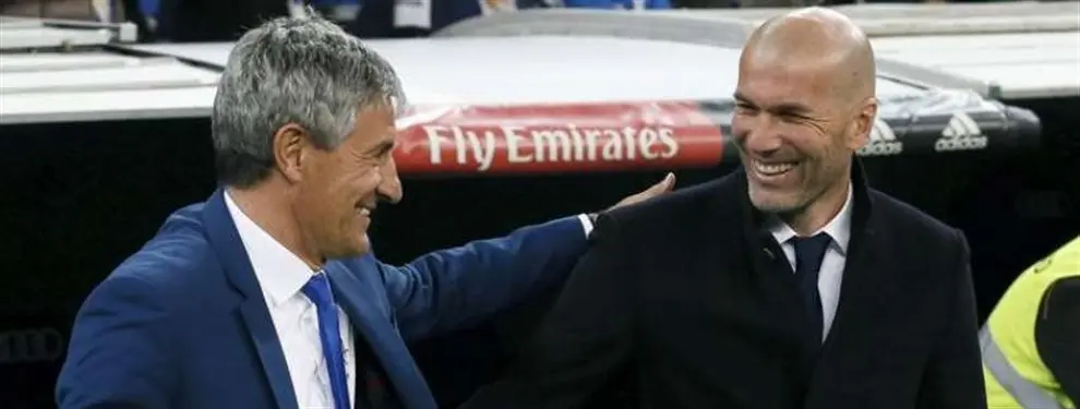 Zidane tiene un as en la manga que atemoriza a Quique Setién