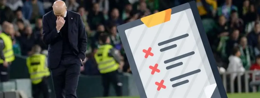 Se filtran los 9 descartes de Zidane que no estarán ya en septiembre