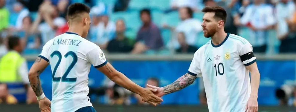 Messi lo piensa: la opción para que llegue Lautaro Martínez que no gusta