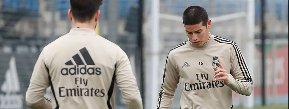 Florentino y Zidane se reúnen de urgencia por James Rodríguez: 100 kilos