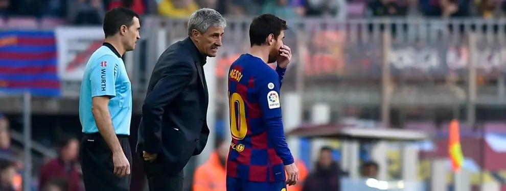 Setién lo quiere retener en el Barça (pero Messi obliga a echarlo)