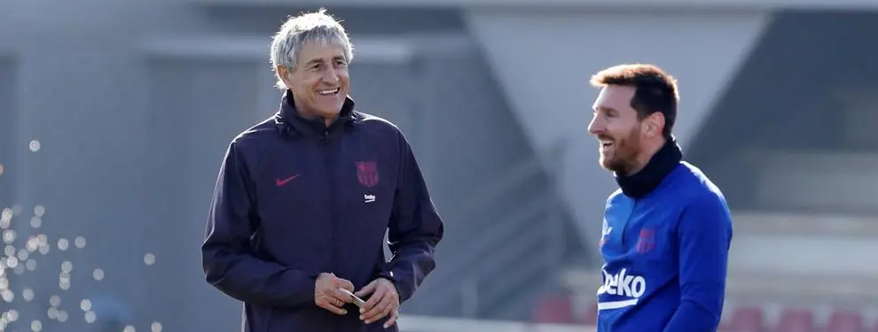 Setién y Messi hacen de Bartomeu: 100 kilos y listo el delantero estrella