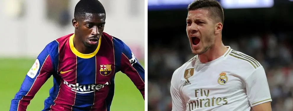 Florentino y Barça se enfrentan, con Dembélé y Luka Jovic en el lío