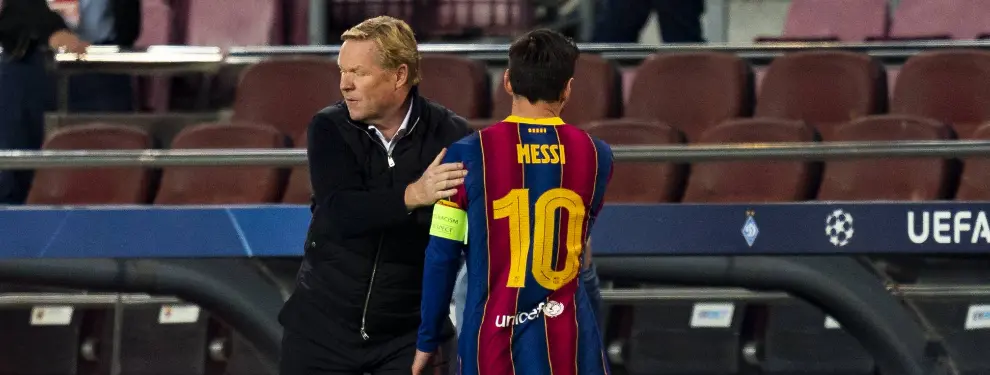 El Barça se queda sin refuerzos de lujo: Koeman y Messi hundidos