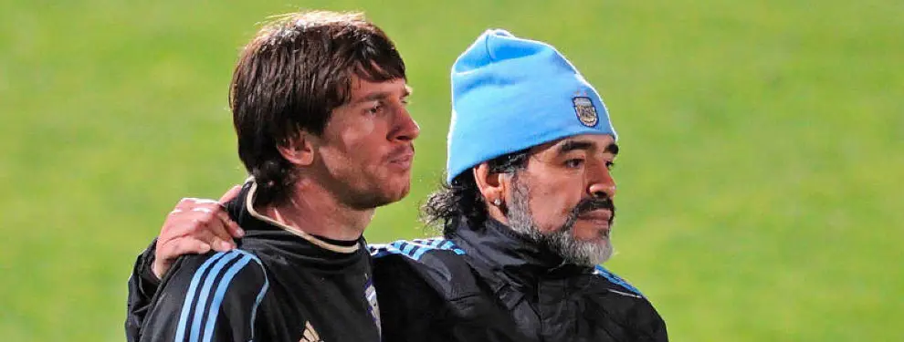 Messi se aleja del City con unas palabras para homenajear a Maradona