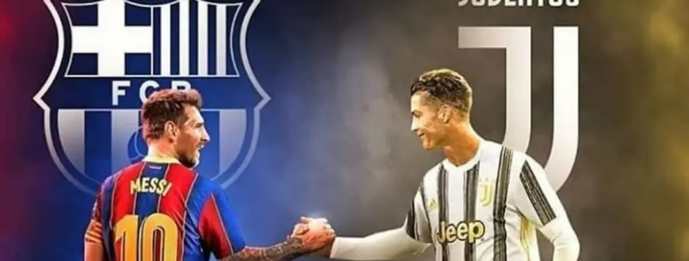 Cristiano Ronaldo hunde a Leo Messi antes del Barça-Juventus